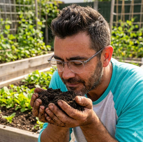 Jeff with Soil Jeff with Soil